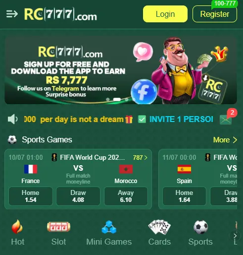 Rc777 Game dashbrod