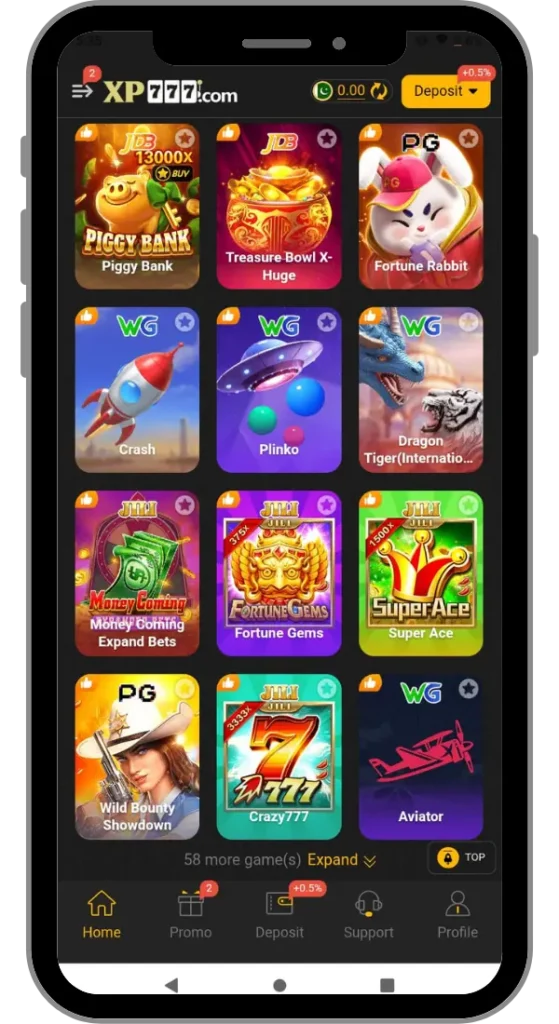 XP777 Game APK Download Newest Version Interface
