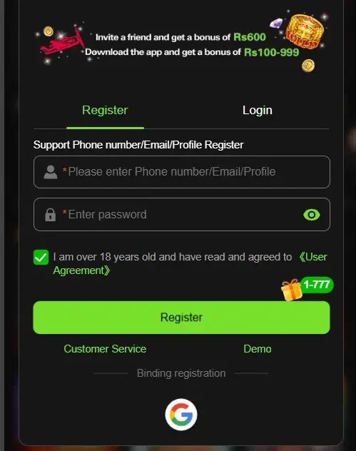 AK777 Game Register in ashort Moment