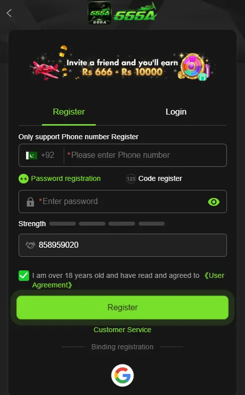 How to Register 666a Game?
