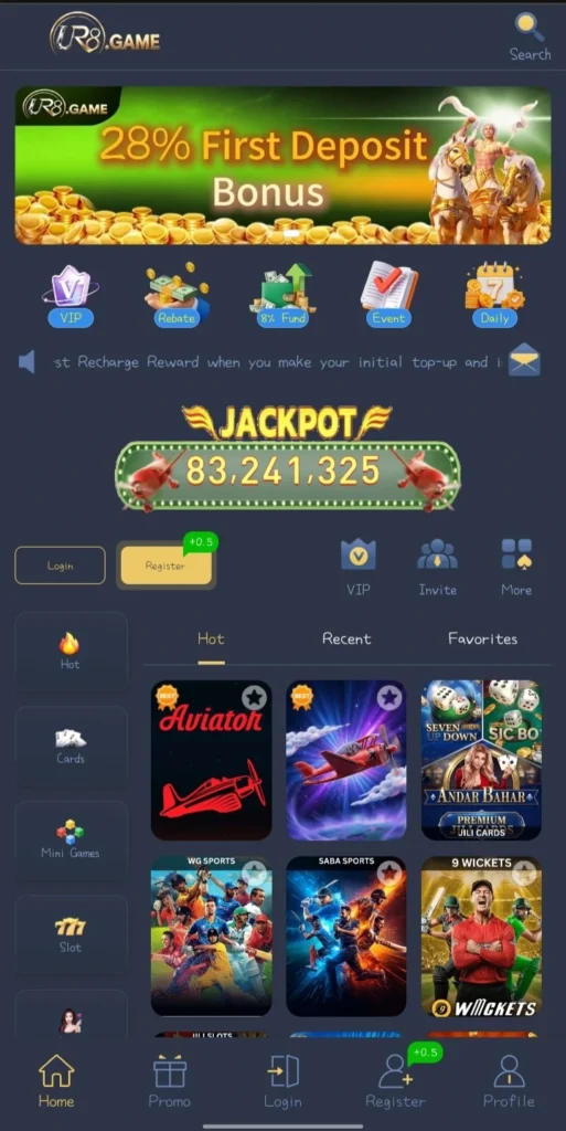 UR8 Game APK latest version download for Android with registration, login, and EasyPaisa & JazzCash withdrawal in Pakistan.